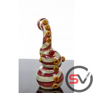 COLORED SWIRL SUCTION BUBBLER 6inch